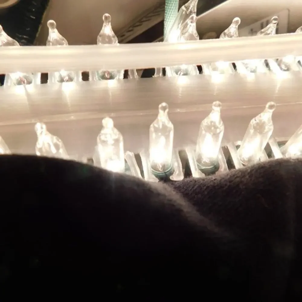 Vintage Miniature GE 100 Light String A Long Clear Bulbs Christmas SET OF 2